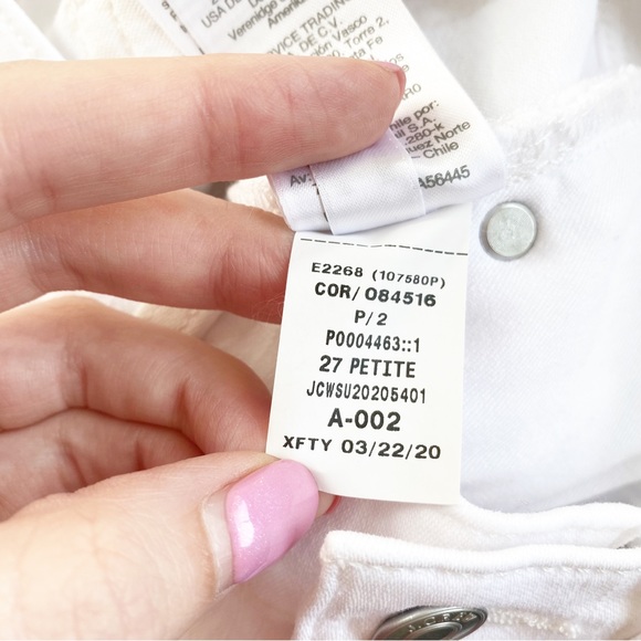 J. Crew Petite 9" High Waisted Mid-Rise Toothpick Skinny Jean in White Size 27 P - Picture 13 of 16